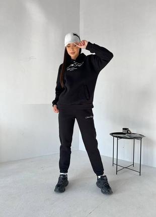 ‼️не кошлатиться ‼️ теплый женский спортивный костюм на флисе худи с капюшоном+...