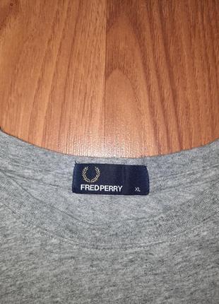 Чоловіча сіра футболка fred perry великий розмір оригінал8 фото