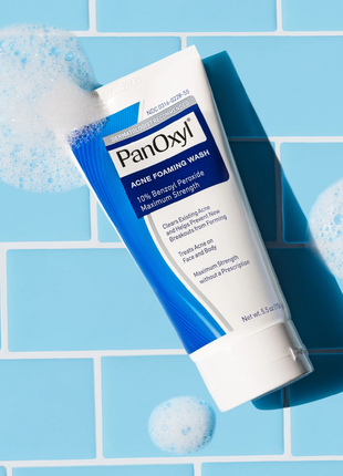 Panoxyl, пінка для вмивання проти акне, 10 % пероксиду бензоїлу, максимальна сила дії, 85 г (3 унції