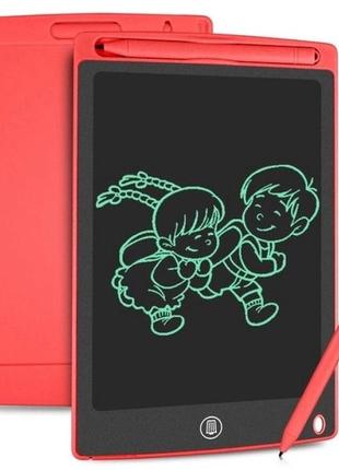 Графічний lcd планшет зі стилусом дитячий writing tablet 8,5" для малювання та творчості червоний (2765)