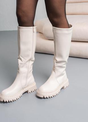 Сапоги женские fashion whitney 3839 39 размер 25 см молочный