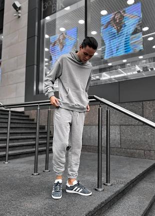Сірий виварений спортивний костюм худі штани