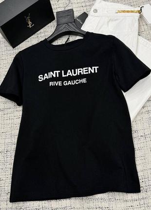 Черная футболка ysl