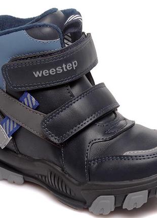 Ботинки детские weestep, 29, кожзам, темно-синий, зима (r069857721db)