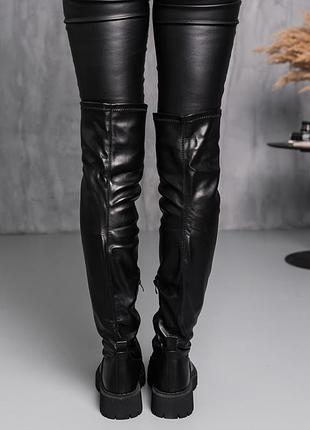 Ботфорты женские зимние fashion sleipnir 3886 38 размер 24,5 см черный7 фото