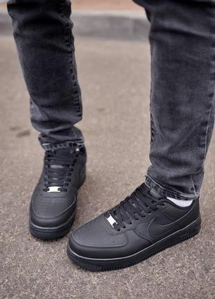 Кроссовки nike air force 1 classik premium black9 фото