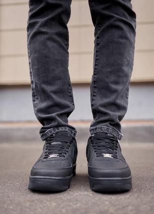 Кроссовки nike air force 1 classik premium black8 фото