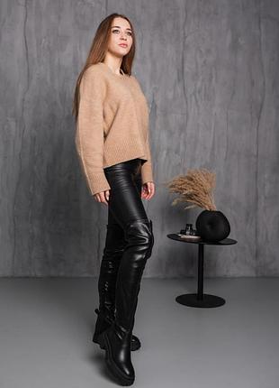 Ботфорты женские зимние fashion arion 3884 38 размер 24,5 см черный9 фото
