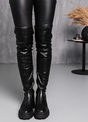 Ботфорты женские зимние fashion arion 3884 38 размер 24,5 см черный2 фото