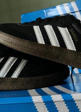 Кроссовки adidas samba black2 фото