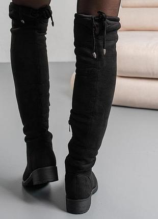 Ботфорты женские зимние fashion rocinante 3866 36 размер 23,5 см черный2 фото