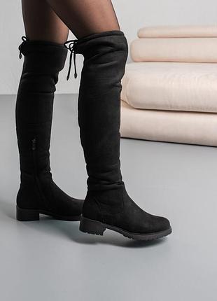 Ботфорты женские зимние fashion rocinante 3866 36 размер 23,5 см черный5 фото