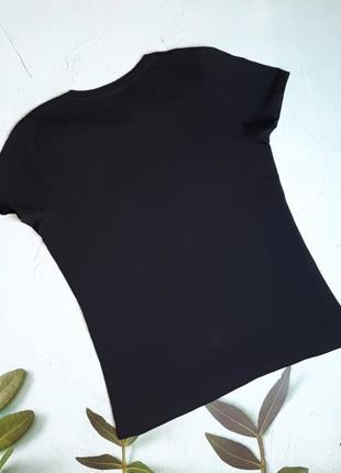 🌿1+1=3 женская черная футболка хлопок bc collection, размер 44 - 464 фото