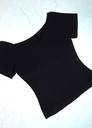 🌿1+1=3 базовая черная триктажная футболка shein, размер 46 - 484 фото