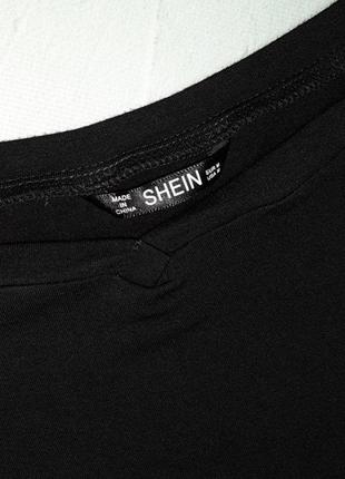 🌿1+1=3 базовая черная триктажная футболка shein, размер 46 - 486 фото