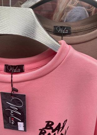 Женская качественная плотная розовая футболка оверсайз bad bunny5 фото