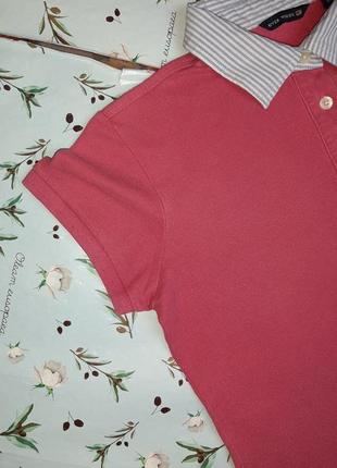 🎁1+1=3 стильная розовая футболка хлопок поло river woods, размер 44 - 464 фото