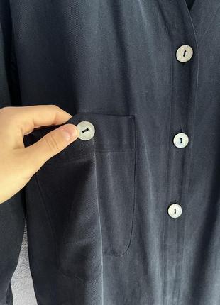 Шелковая винтажная блуза блейзер пуговицы перламутровые 100 шелк3 фото