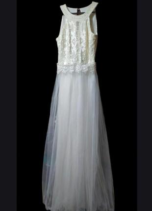 Свадебное платье, в греческом стиле афродита, шампань, размер л5 фото