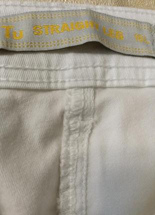 Ярко белые стрейсовые брюки от tu, 162 фото