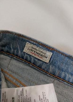 Джинсові шорти levi's 502 premium taper denim shorts6 фото