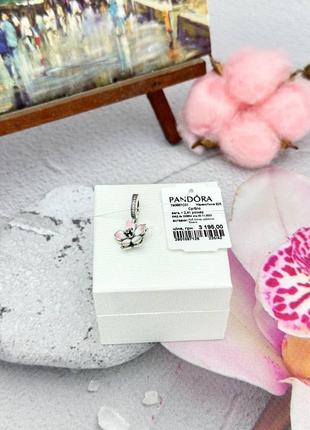 Серебряный шарм подвеска вишневый цвет цветок пандора pandora2 фото