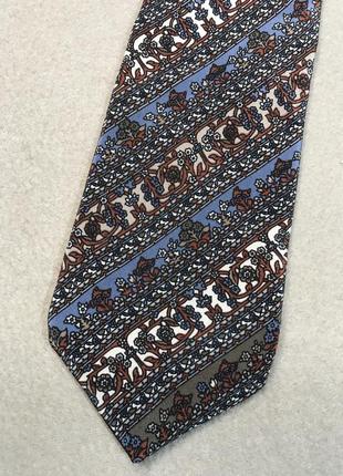 Винтажный шелковый галстук, замеры 141 х 7.32 фото