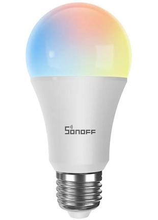 Умная светодиодная лампа sonoff wi-fi e27 (9w rgbcw)