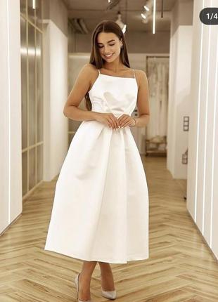 Шикарное белое платье из неопрена asos disign6 фото