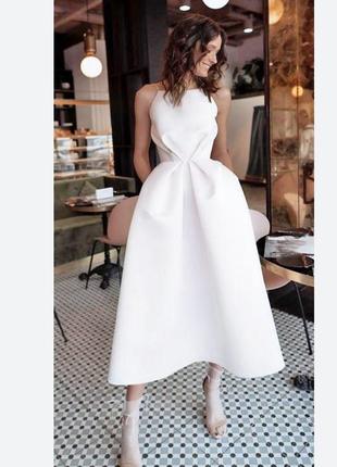 Шикарное белое платье из неопрена asos disign8 фото