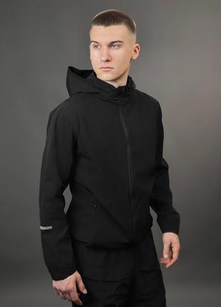 Куртка ветровка черная мужская1 фото