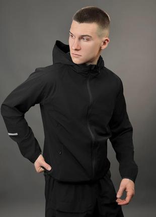 Куртка ветровка черная мужская4 фото