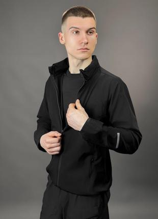 Куртка ветровка черная мужская5 фото