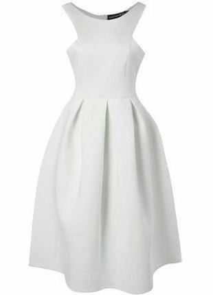 Белое платье из неопрена3 фото