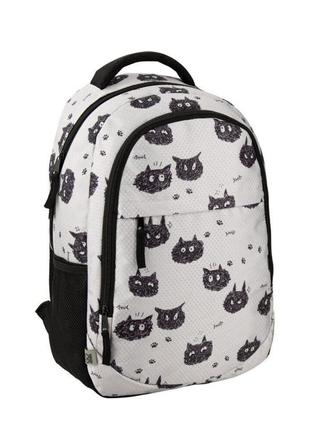 Рюкзак для підлітків gopack education для дівчат 21 л black cats сірий