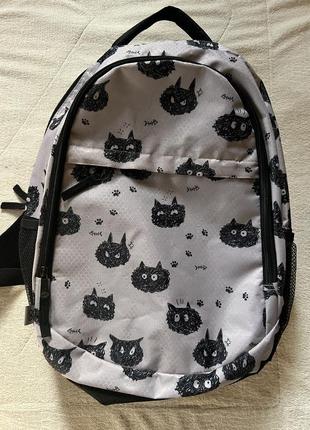 Рюкзак для підлітків gopack education для дівчат 21 л black cats сірий2 фото