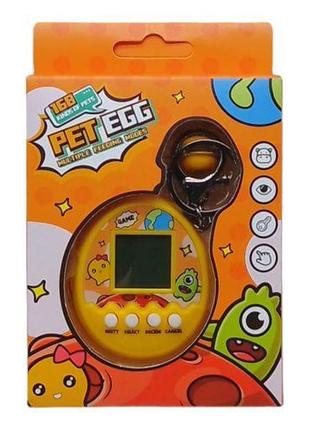 Электронная игра-брелок "тамагочи: pet egg game" (желтая)