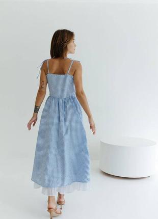 Сукня «katrina» (тканина: бавовна + батист) блакитний7 фото