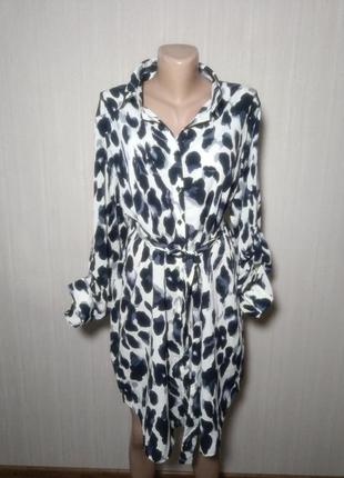 Платье женское. платье в леопардовый принт. размер 44. платье рубашка с леопардовом принтом платье рубашка в леопардовый принт. красивое платье.4 фото