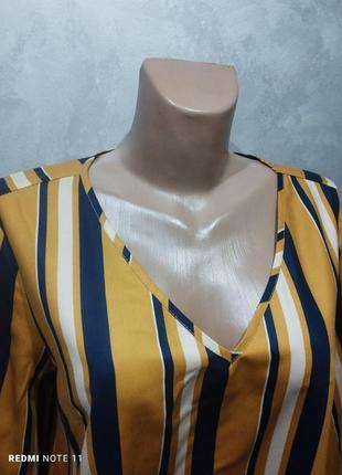 301. актуальная качественная блузка в полоску бренда shein4 фото