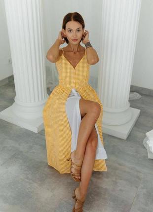 Сукня «katrina» (тканина: бавовна + батист) жовтий