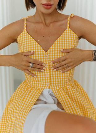 Сукня «katrina» (тканина: бавовна + батист) жовтий4 фото