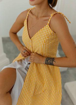Сукня «katrina» (тканина: бавовна + батист) жовтий6 фото
