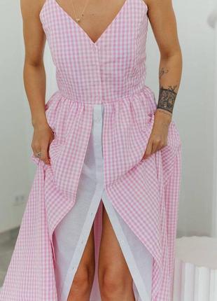 Сукня «katrina» (тканина: бавовна + батист) рожевий5 фото