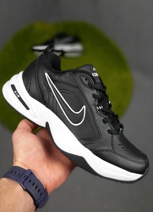 Nike air monarch черные с белым