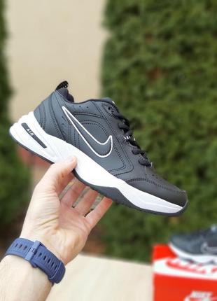 Nike air monarch чорні з білим3 фото