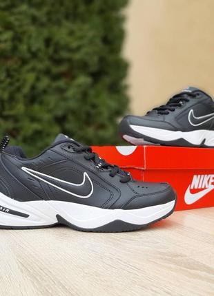 Nike air monarch чорні з білим4 фото