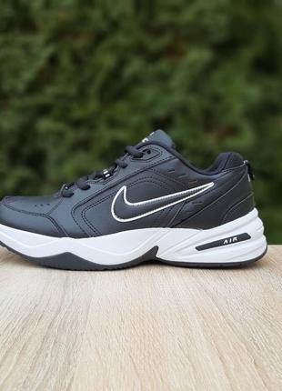 Nike air monarch чорні з білим6 фото