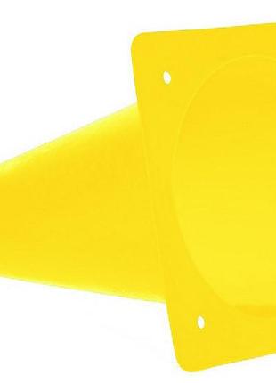 Конус-фишка спортивная easyfit для тренировок желтая 32 см (инвентарь для разметки полей, для игр и2 фото
