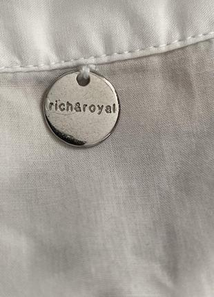 Нова дизайнерська біла бавовняна блуза сорочка rich & royal 38 німеччина 🇩🇪6 фото